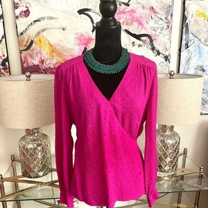 Trina Turk hot pink blouse